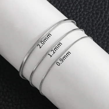 Simple MEN Stainless Steel Square Snake Bone Chain Bracelet Hip-Hop Jewelry Trendy Party Accessories Bracelet For Women 4