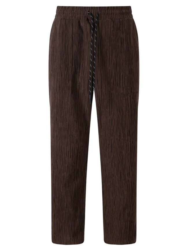 Spring new men's pants 2025 fashion corduroy high quality super casual trend for young men straight pants wide leg pants 5