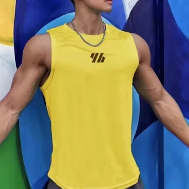 Vest 2025 newest Summer Gym Vest High Quality mesh Shirt Sleeveless T-shirts Tank Tops running Fitness Sports Vest Men Clothing 4