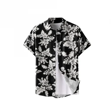 Fashion 3d Printed Summer Hawaiian Shirt Men Women Clothing Loose Beach Short Sleeve Blouse Men's Vocation Lapel Camisa Boy 1