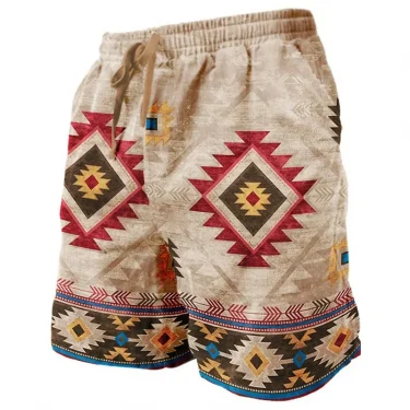 3D Printing Ship Compass Short Pants For Men Retro Pattern Swim Trunks Casual Gym Surf Hawaiian Vacation Oversize Beach Shorts 1