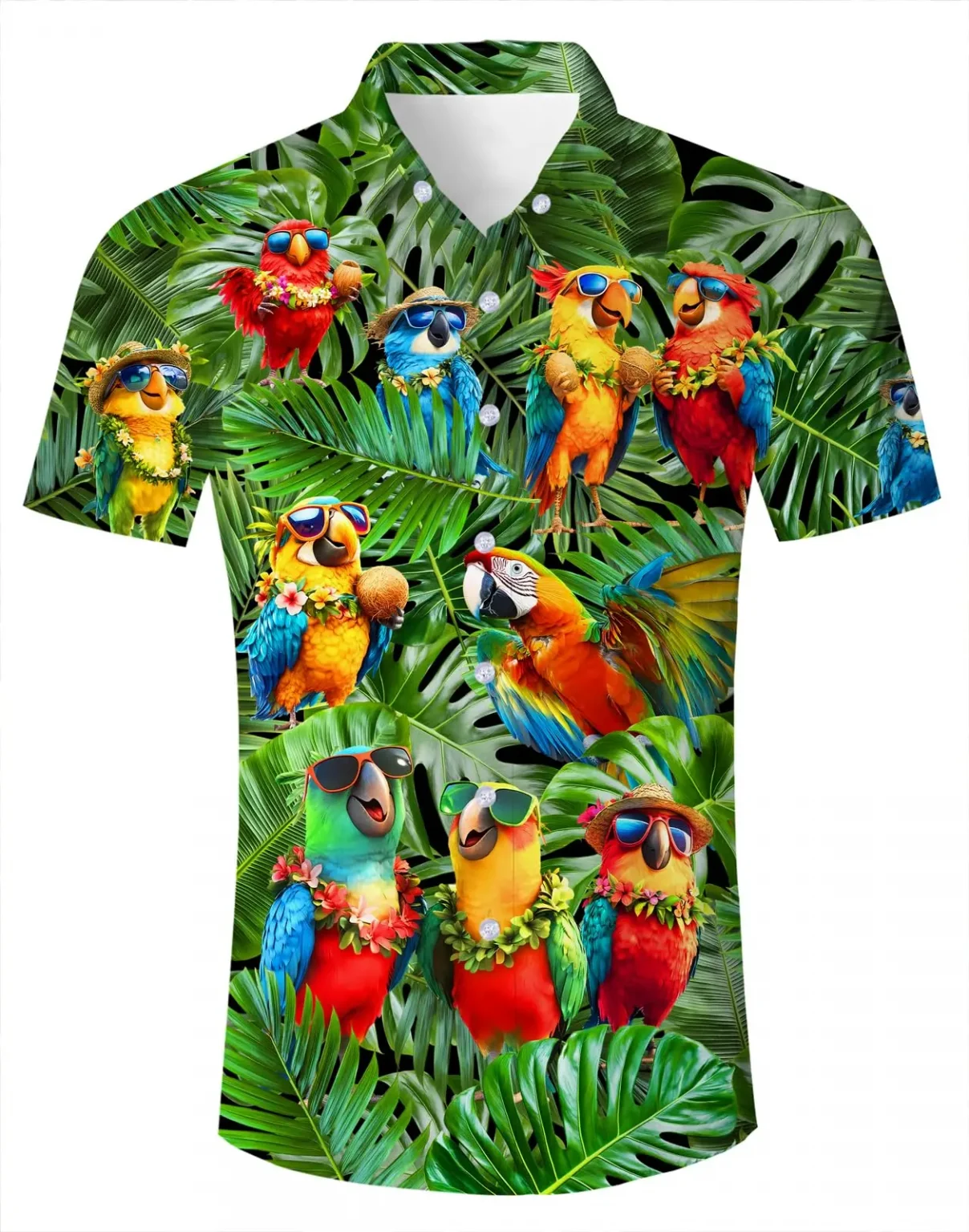 Hawaiian funny pattern 3d Printed Mens Shirt Summer New Casual Printed Short Sleeve Beach Hawaiian Tops Y2k Men's Clothing 1