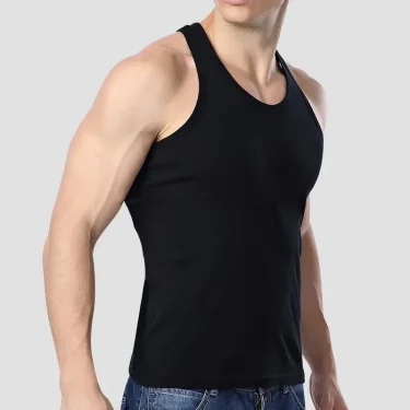 2025 New Men's Summer Lightweight Cotton Tight Vest Sports Casual Family Pajamas Outdoor Tight Top Breathable Quick Drying Vest 3