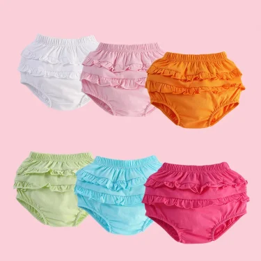 6-24M Baby Shorts Girl Summer Cotton Ruffle Lace Harem Pants Infant Diaper Cover Bloomers Kid Panties Toddler Underwear Briefs 2