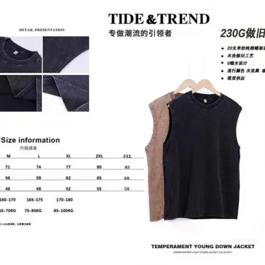 2025 Darc Sports Fitness Men Washed Vest Breathable Vintage Running Sleeveless Shirts Top Trend Mens Training Crewneck Tank Tops 6