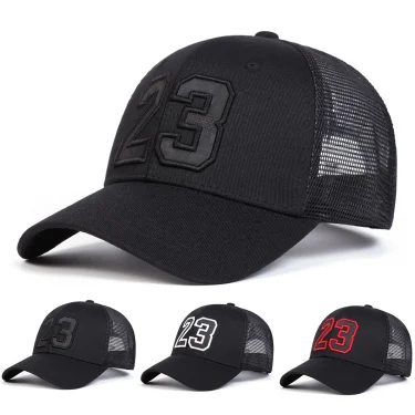 Unisex 23 Embroidery Baseball Net Caps Hip Hop Cap Spring Summer Outdoor Adjustable Casual Hats Sunscreen Hat ﻿ 1