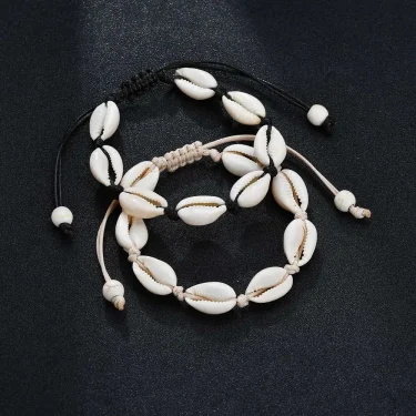 Bohemian Natural Sea Shell Charm Bracelets For Women Men Summer Sandy Beach Handmade String Rope Chains Bangle DIY Jewelry 1