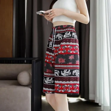 NEW High-end Thai Elephant Pattern Shorts Geometric Flower Pattern Shorts Men's Board Shorts Hawaii Vacation Beach Cool Shorts 5