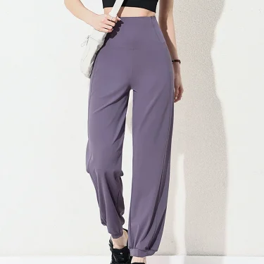 BIVIGAOS Spring Summer High Waist Sport Sun Protection Pants Women Slim Quick Dry Casual Bloomers Running Yoga Jogger Sweatpants 1