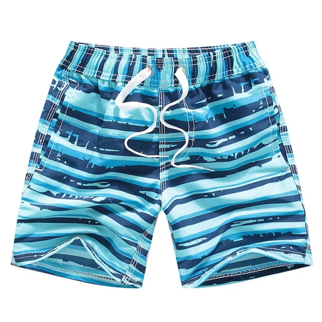 Boys Striped Print Beach Shorts Children's Water-Repellent Casual Pants For 2021 New Fashion Pants 2
