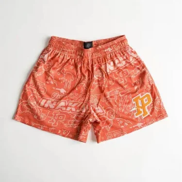 Men's Clothing Ip Trend Casual Shorts Summer Sports Net Breathable Quick Drying Shorts Men's Beach Basketball Tracksuit Pants 3