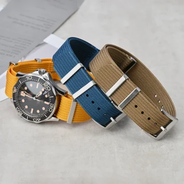 Army Military Watch Band 18mm 20mm 22mm Ribbed Nylon Watch Strap Men Wristband For Swatch Omega For Rolex Seiko Moonswatch 3
