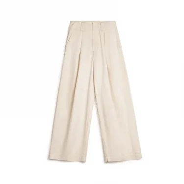 Maden Vintage Pleated Beige Wide-Leg Pants Women's Spring&Summer Straight Floor-Length Trousers Versatile Casual Palazzo Pants 6