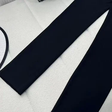 Retro luxury spring pants new black leggings fashion Joker feet pants wearing elastic high waist pencil pants. 5