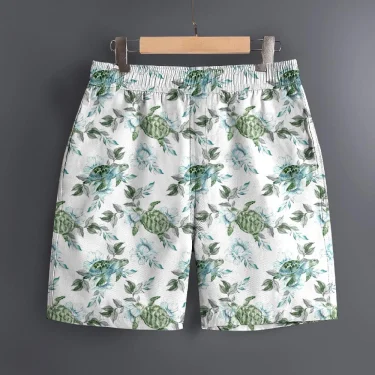 Men's Hawaiian 3D Undersea Turtle Pattern Beach Shorts Quick Dry Outdoor Leisure Sports Shorts Fashion Men's Shorts 2