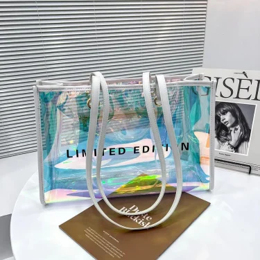 Women Fashion Travel bag Transparent Shoulder Bag Lady Small Luxury Handbag for Ladies Women Outdoor Shopping Traveling 4