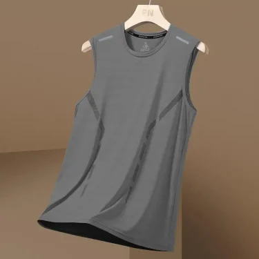 New Sports Quick Dry Sleeveless T-Shirt For Men Summer Men Basketball Gym Clothing Breathable Lightweight Plus Size O-neck Tank 4