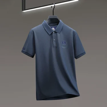 Luxury brand badge embroidered men's short sleeve polo shirt new item fashion business leisure summer loose comfort Paul T-shirt 5