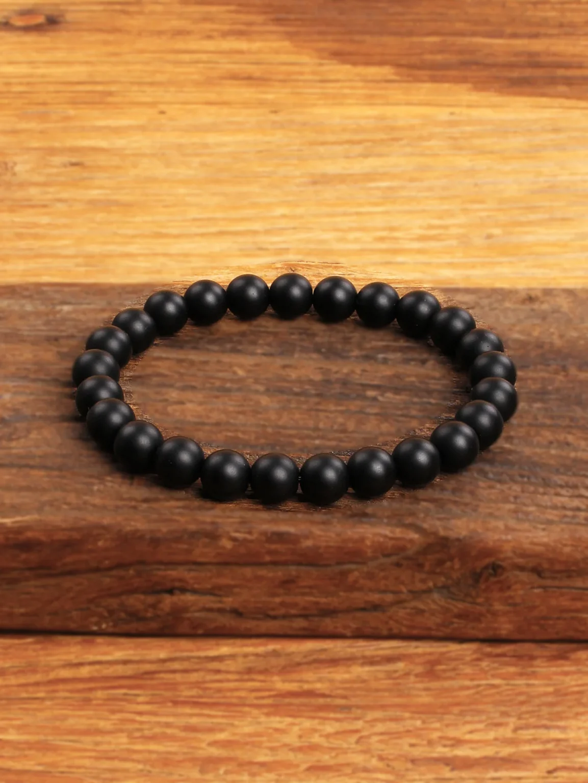 Natural Stone Matte Onyx Bracelet Men Natural Black Agate Bead Bracelet Women Yoga Meditation Healthy Handmade Jewelry wholesale 5