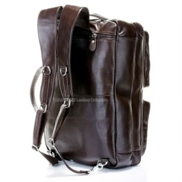 Fashion Multi-Function Full Grain Genuine Leather Travel Bag Men's Leather Luggage Travel Bag Duffle Bag Large Tote Weekend Bag 4