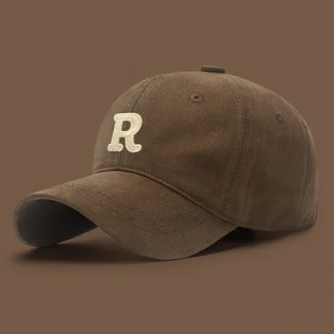 New Unisex Korean Version Big Head Circumference Three-Dimensional R Letter Cotton Thorn 3Dimensional Embroidered Baseball Cap 4
