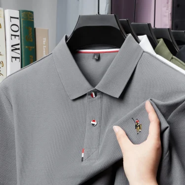 100% pure cotton men's high-end brand short sleeve polo shirt summer fashion hot selling pony embroidery golf top casual T-shirt 1