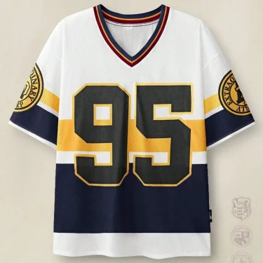 2025 Summer new men's Summer Print 95 V-neck Rugby T-shirt for men and women can be casual fashion outdoor street sports short-s 1