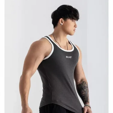 Sports Vest Male Summer New Slim-fit High Elastic Training Jacket Sleeveless Fitness Clothes High Elastic Quick Dry Breathable 4