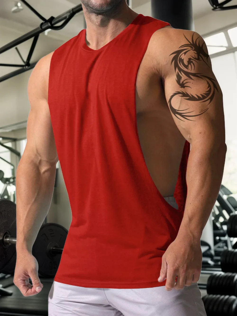 Men's Gym Fitness Vest Summer Men Jogging Bodybuilding Sleeveless Shirt Breathable O-Neck Casual Muscle Vest 4