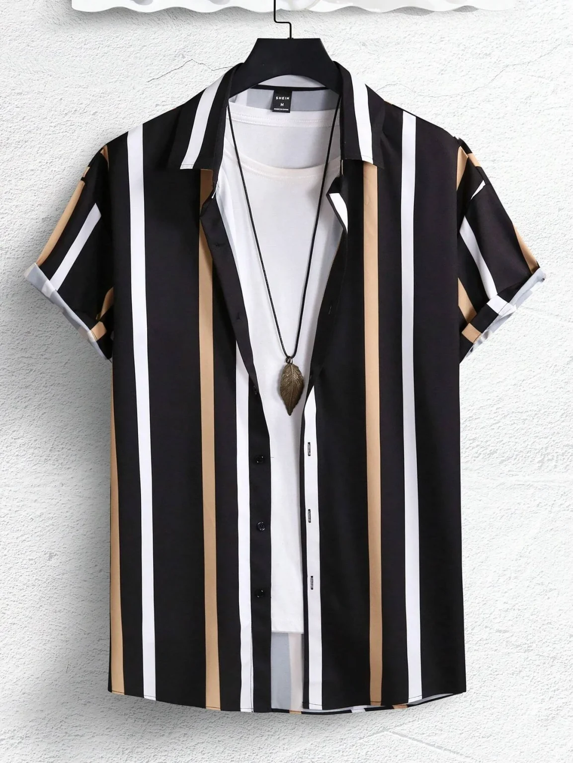 Men Women Shirts Colorful Striped Pattern Print Design Short Sleeve Shirts Fashion Button Short Sleeve Tops 5