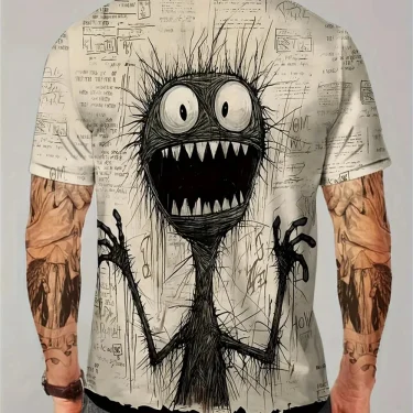 New Summer Men Vintage T-Shirt 3D Printed Funny Graphic Tops Tees Male Casual Stylish Short Sleeve Clothing Fashion Streetwear 2