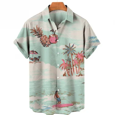 2024 Flower Shirt Hawaiian Men Clothes Loose Breathable Men's Shirts Summer Male Street Casual Short Sleeve Tops 5xl 3