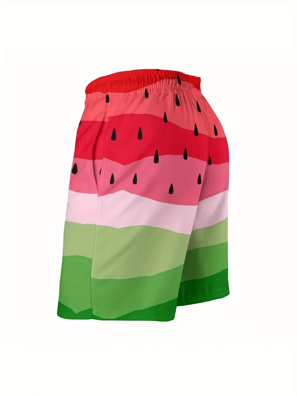 Men's Watermelon Printed Swimsuit Lightweight Beach Shorts with Adjustable Waist Rope Suitable for Outdoor Sports Swimwear 2