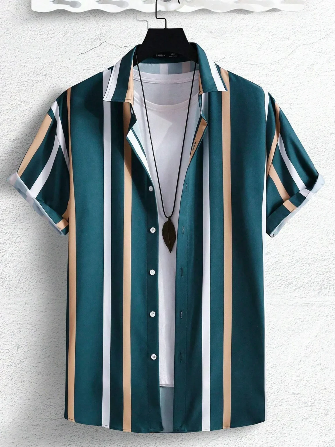 Men Women Shirts Colorful Striped Pattern Print Design Short Sleeve Shirts Fashion Button Short Sleeve Tops 4