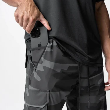 2025 New Camouflage Sports Pants Summer Thin Wide Men's Fitness Pants Loose Dry Elastic Sports Pants Running Training Pants 5