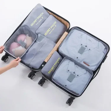 6 PCS Travel Storage Bag Set For Clothes Tidy Organizer Wardrobe Suitcase Pouch Unisex Multifunction Packing Cube Kit 2