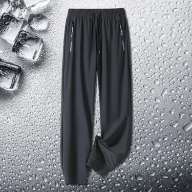 New Trousers for Men Lightweight Outdoor Trousers for Hiking Camping Casual Stretch Pants Male Thin Loose Quick-dry Pants 2