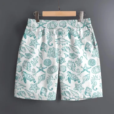 Men's Hawaiian 3D Undersea Turtle Pattern Beach Shorts Quick Dry Outdoor Leisure Sports Shorts Fashion Men's Shorts 1