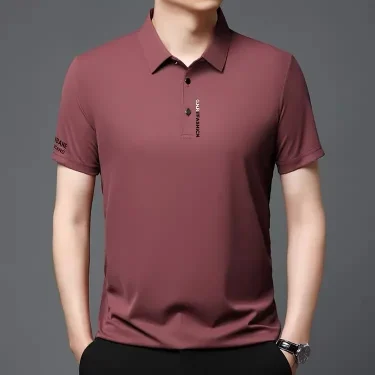 Summer new polo shirt high-end T-shirt new half sleeved seamless casual collar fashionable business thin men's clothing 6