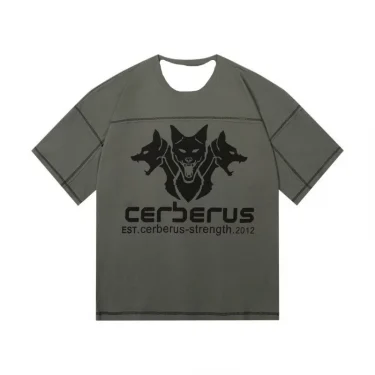 Cerberus T-shirts Graphic Short Sleeve Bodybuilding Basketball 3D Print T Shirt Workout Gym Men's Clothing Running Sports Tops 3