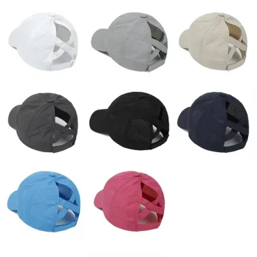 Baseball Cap Women Mesh Breathable Sun Protection Hat In Summer Stay Cool & Stylish Adjustable Breathable Mesh Ponytail Hat 4