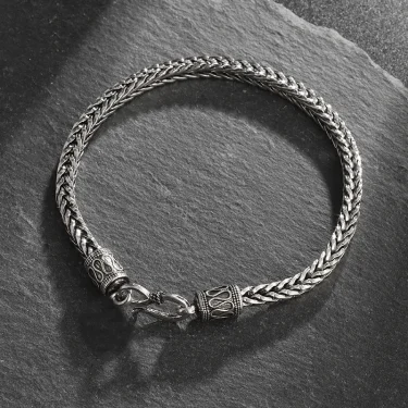 Retro Hemp Twine Rope Metal Bracelet For Men Stainless Steel Punk Gothic Woven Bracelet Biker Accessories Unisex Jewelry Gift 5