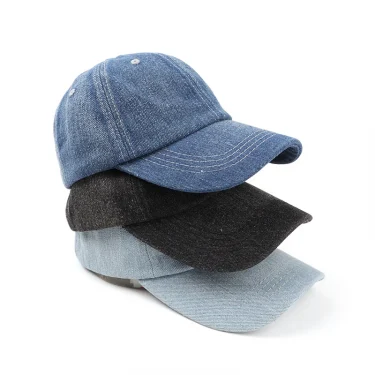 Fashion Denim Baseball Cap For Women Men Solid Color Adjustable Outdoor Sun Visors Hat Punk Hip Hop Dad Trucker Ponytail Caps 4
