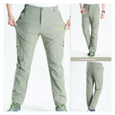 Outdoor quick drying pants for men's light and thin sports breathable spring and autumn hiking pants elastic casual hiking pants 2
