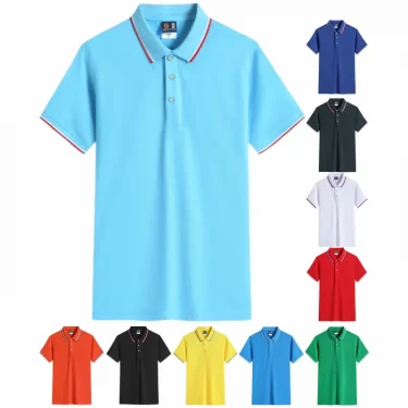 2024 Summer Men's Short Sleeve POLO Shirt Contrast Collar Comfortable Casual Polo Shirt Men's 10 Color Tops 1