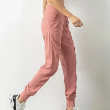 Sweatpants Fabric Drawstring Running Sport Joggers Quick Dry Athletic Gym Fitness with Two Side Pockets Exercise Women Pants 4