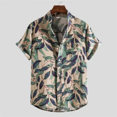 Floral Printed Summer Shirt For Men 3D Print Oversized T-shirts Short Sleeved Male Clothing Holiday Casual Blouse Streetwear 2
