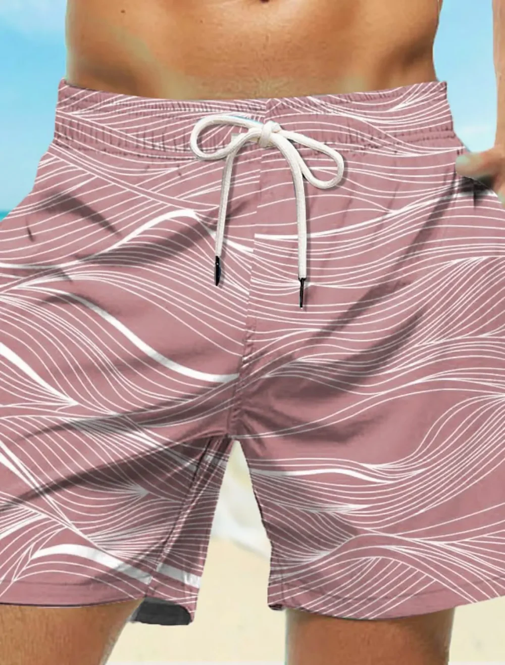 New Men's Board Short Swim Shorts Trunks Drawstring Waves Graphic Prints Quick Drying Casual Holiday Hawaiian 2