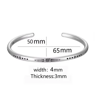 Trendy Gift Handmade Braided Rope 925 Tibetan Silver C-Bracelet 3set Femme Men Beach Surfer Minimalist Temperament Jewelry Gifts 2
