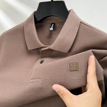 100% Cotton Summer Comfortable and Breathable Exquisite Embroidered Men's Short sleeve POLO Shirt Fashion Casual BusinessT-shirt 4